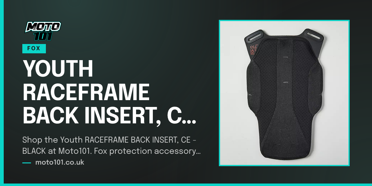 Fox Back Protection Youth RACEFRAME BACK INSERT, CE - BLACK | Fox Protection UK | Moto101