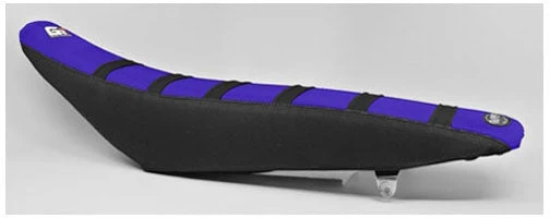 Ribbed Velcro Cover in Black with Blue Top for Yamaha YZ250F 2019-2023 and YZ450F 2018-2022