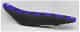 Ribbed Velcro Cover in Black with Blue Top for Yamaha YZ250F 2019-2023 and YZ450F 2018-2022