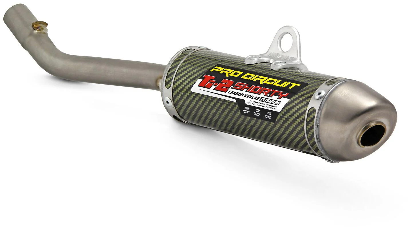 Ti-2 carbon silencer Kawasaki KX125 03-08 image 1