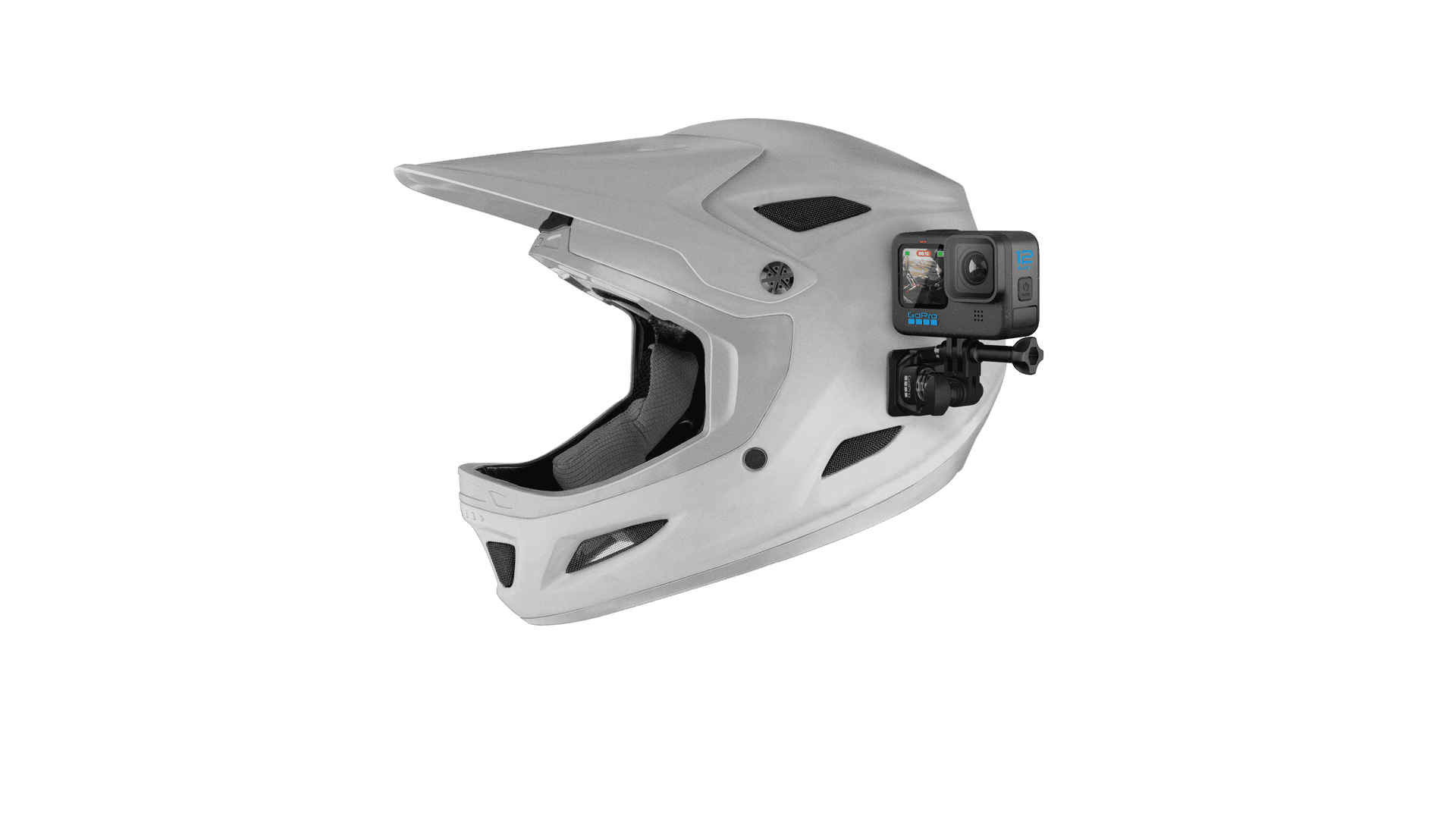 Helmet Front + Side Mount for secure attachment and versatile camera positioning.