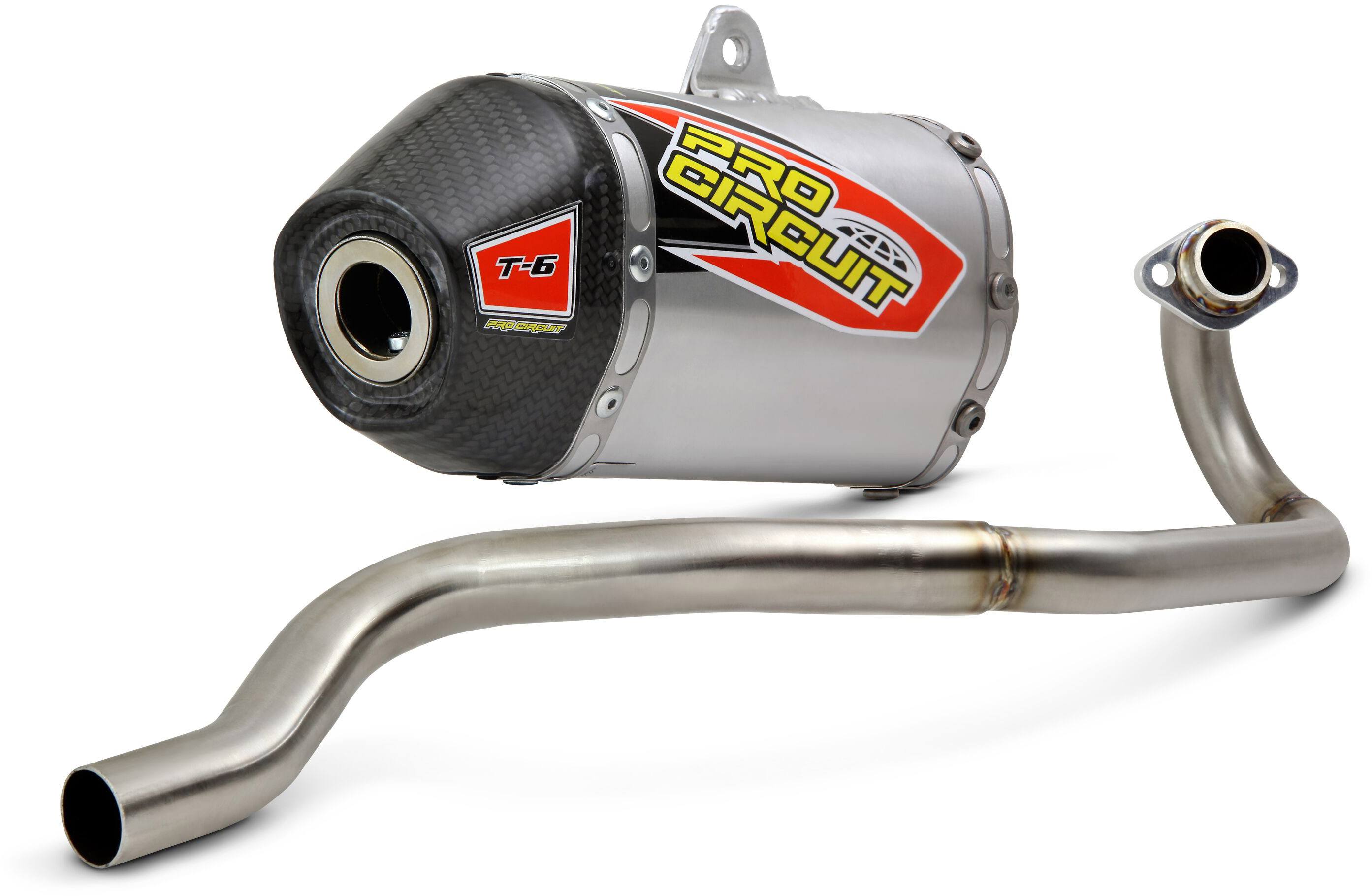 T-6 System exhaust for Honda CRF125 model years 2019 to 2023, showcasing high-performance design and durable construction.