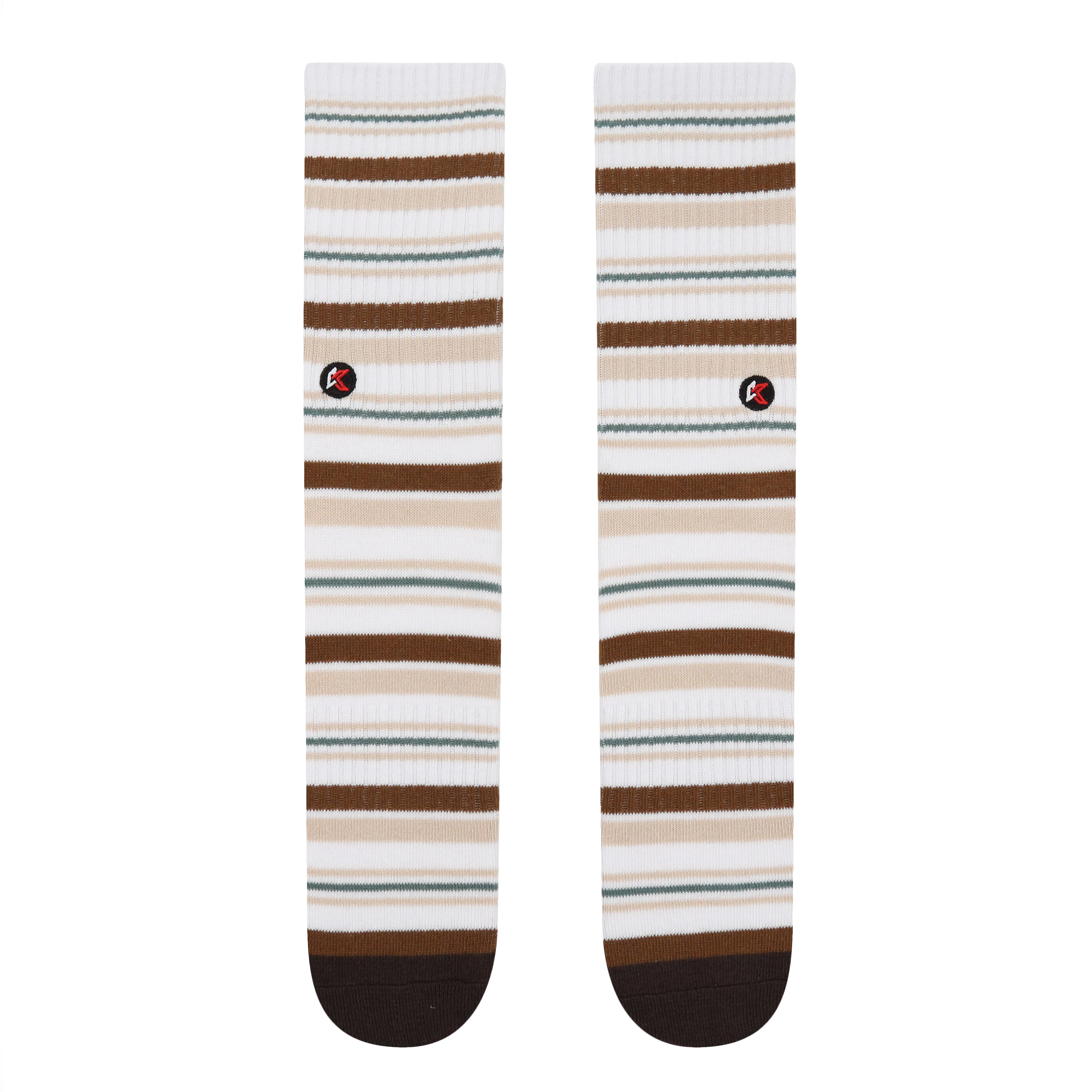 White Stripe Crew Sock