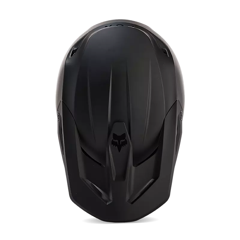 V1 SOLID HELMET in matte black color displayed on a white background