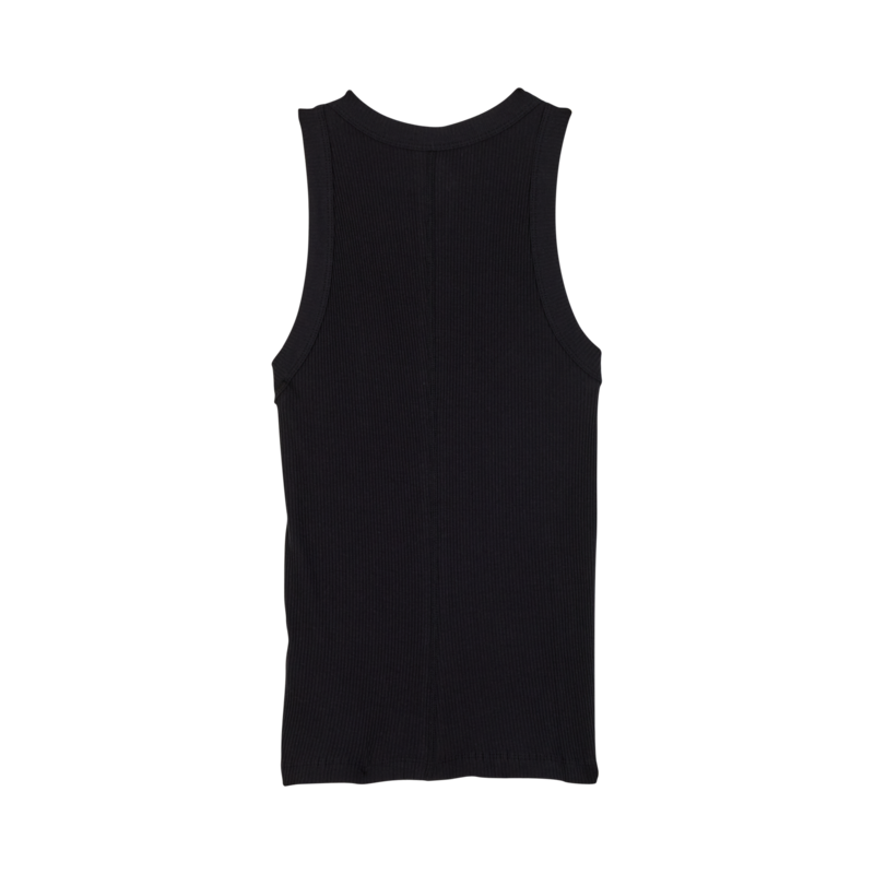 Womens Wordmark Rib Tank - Black