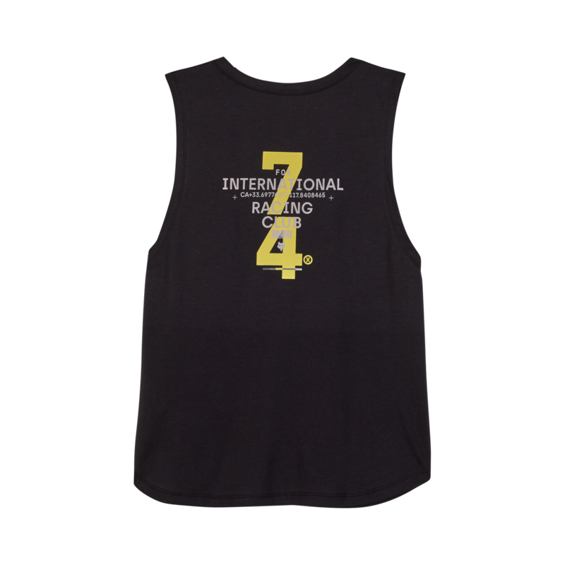 Womens Numerical Biker Tank - Black