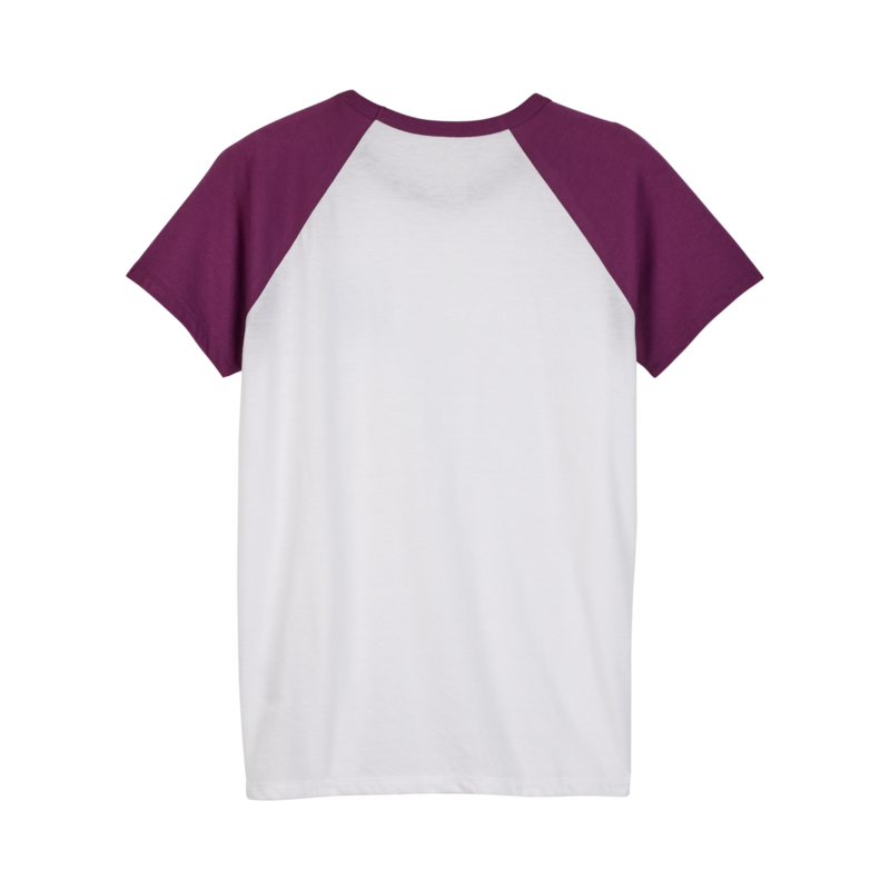 Womens Next Level Raglan Tee - White