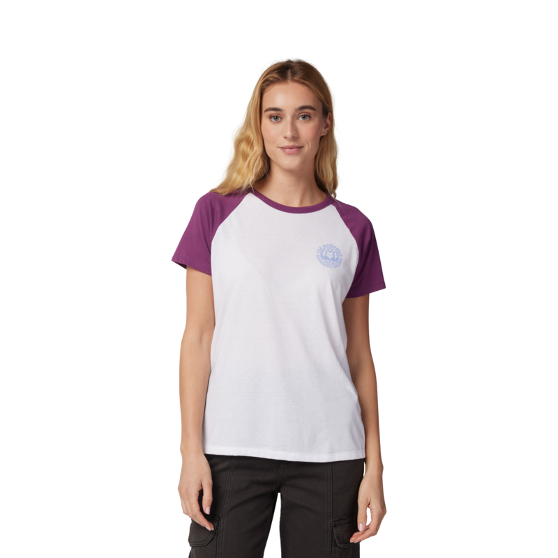 Womens Next Level Raglan Tee - White