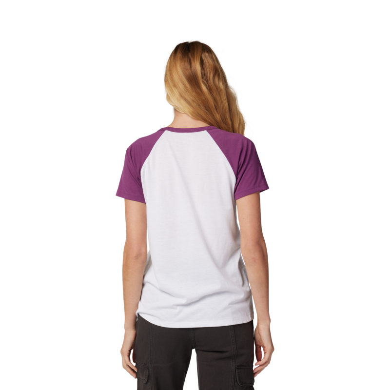 Womens Next Level Raglan Tee - White