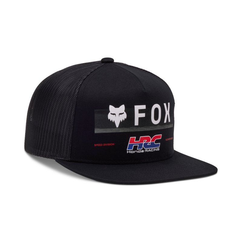 Fox x Honda Snapback Hat BLACK One Size Image