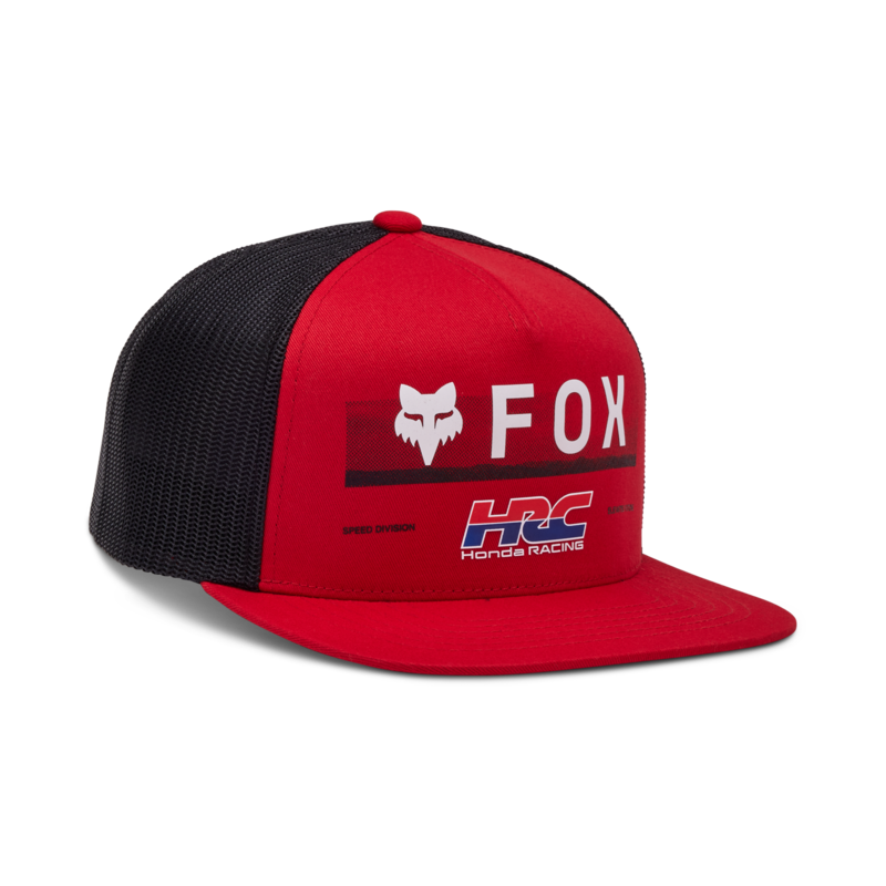 Fox x Honda Snapback Hat FLAME RED One Size Image