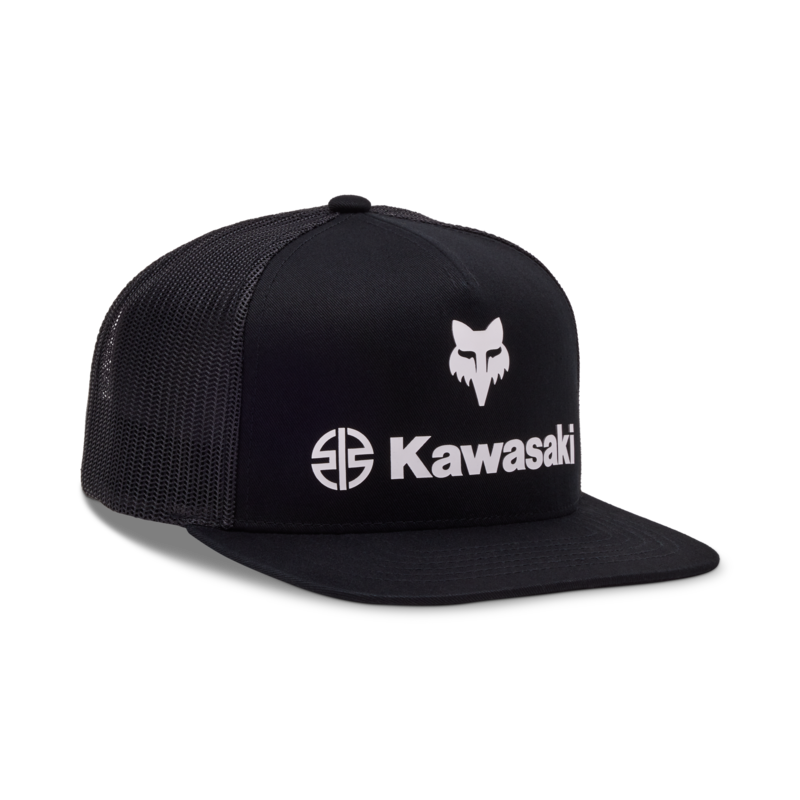 Fox x Kawasaki Snapback Hat BLACK One Size Image