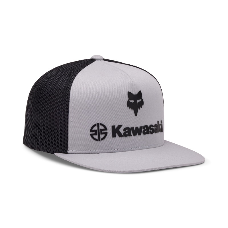 Fox x Kawasaki Snapback Hat STEEL GREY One Size Image