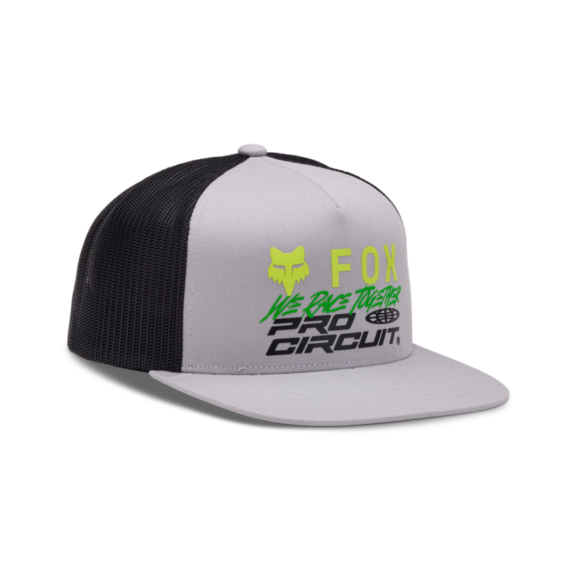 Fox x Pro Circuit Snapback Hat STEEL GREY One Size Image