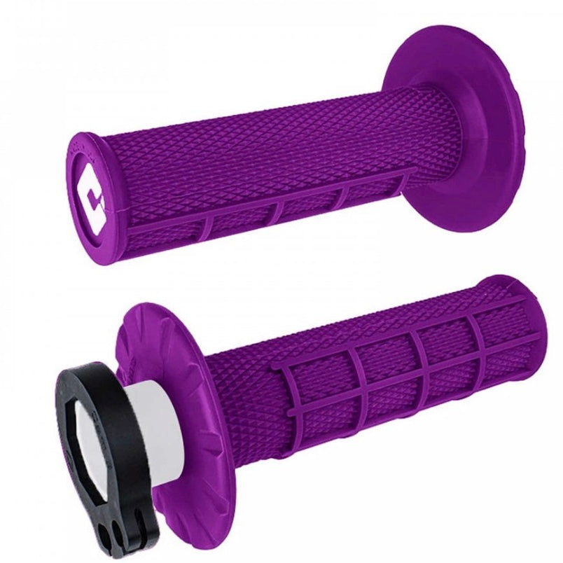 Half Waffle MX Lock-On Grip Set Purple