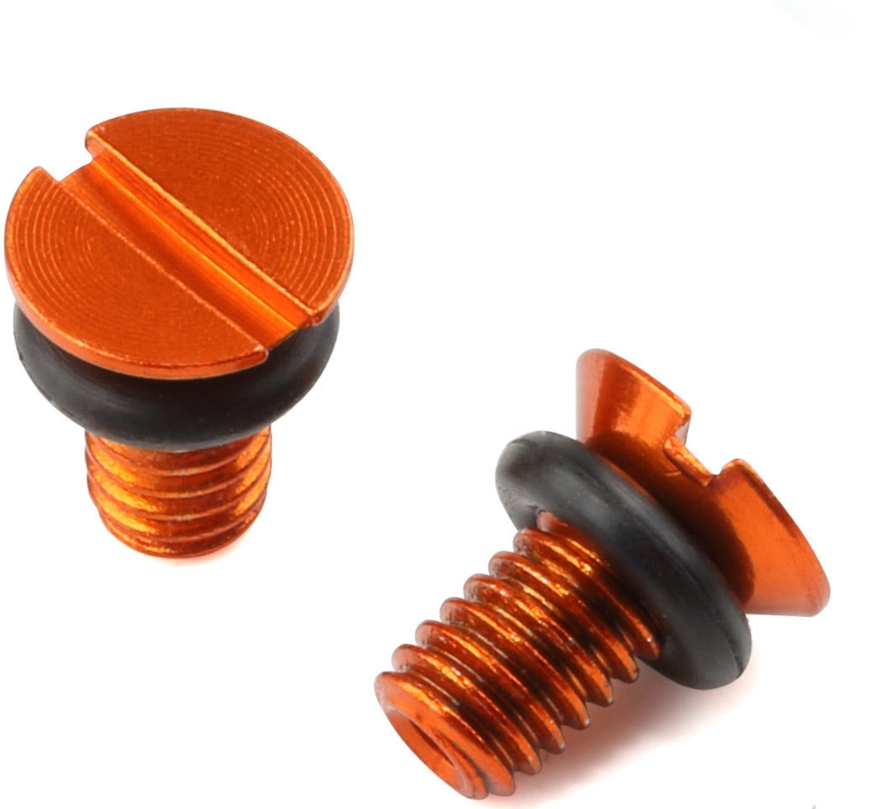 Fork Air Valve Cap Screw WP Orange 2pcs