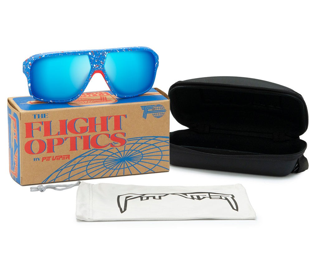 / Blue | The Blue Ribbon Flight Optics with a blue lens from Pit Viper Sunglasses