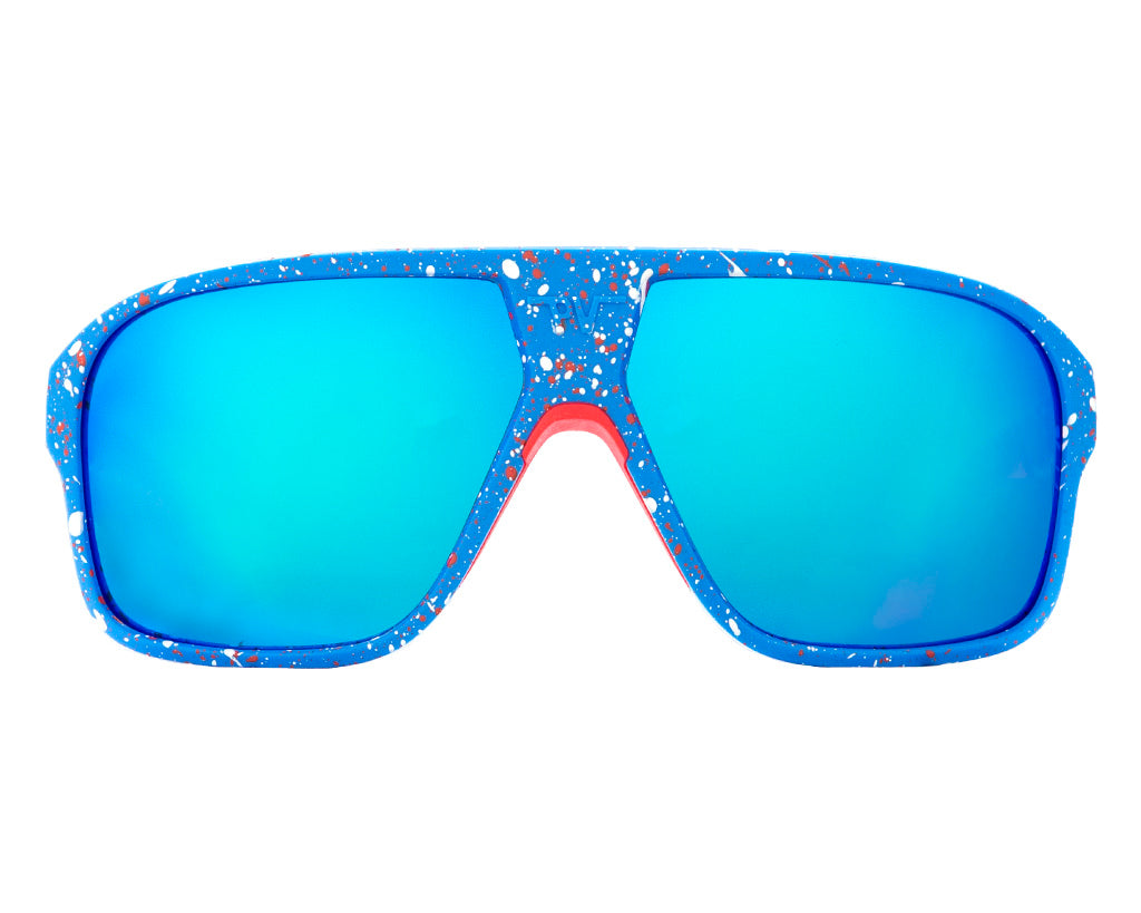 / Blue | The Blue Ribbon Flight Optics with a blue lens from Pit Viper Sunglasses