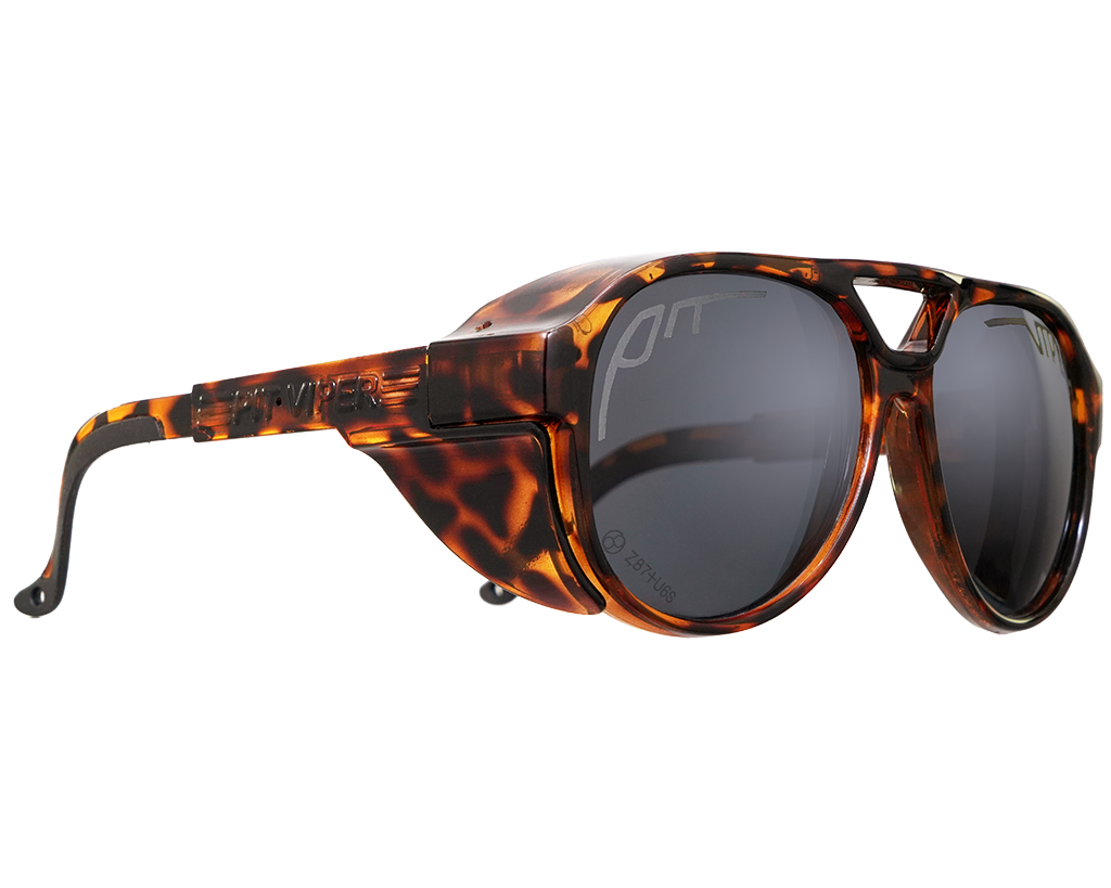 / Polarized Z87+ Smoke | The Landlocked Exciters with a Polarized Z87+ Smoke lens from Pit Viper Sunglasses