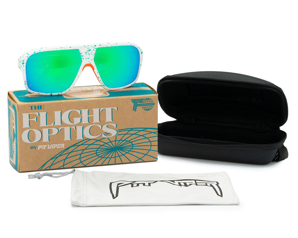 / Blue-Green | The South Beach Flight Optics with a Blue green lens from Pit Viper Sunglasses