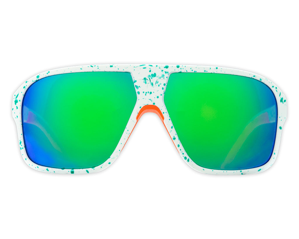 / Blue-Green | The South Beach Flight Optics with a Blue green lens from Pit Viper Sunglasses