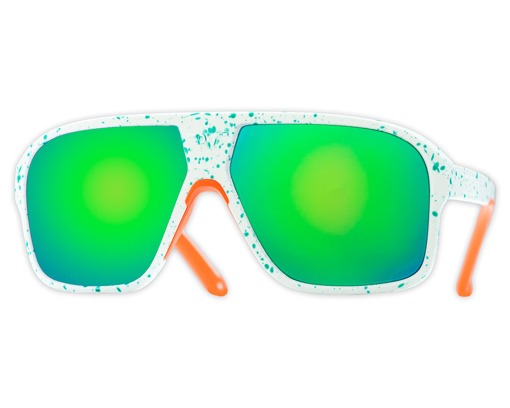 / Blue-Green | The South Beach Flight Optics with a Blue green lens from Pit Viper Sunglasses