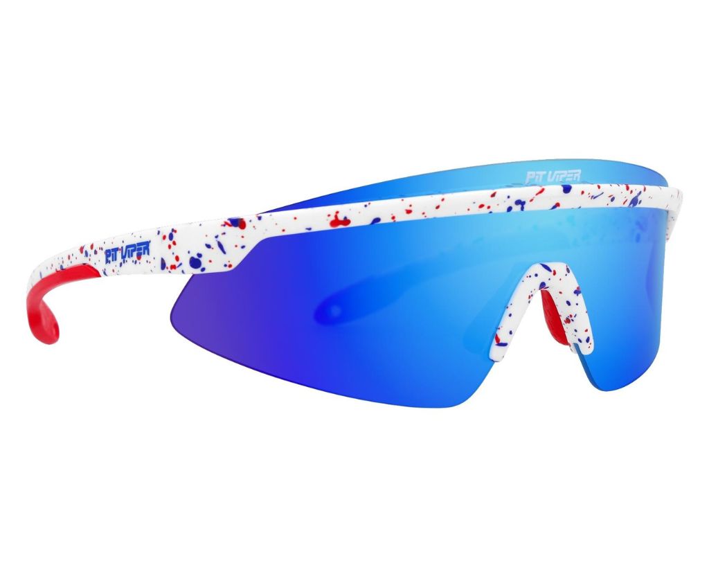 / Polarized Blue | The Merika Skysurfer with a polarized blue wide lens from Pit Viper