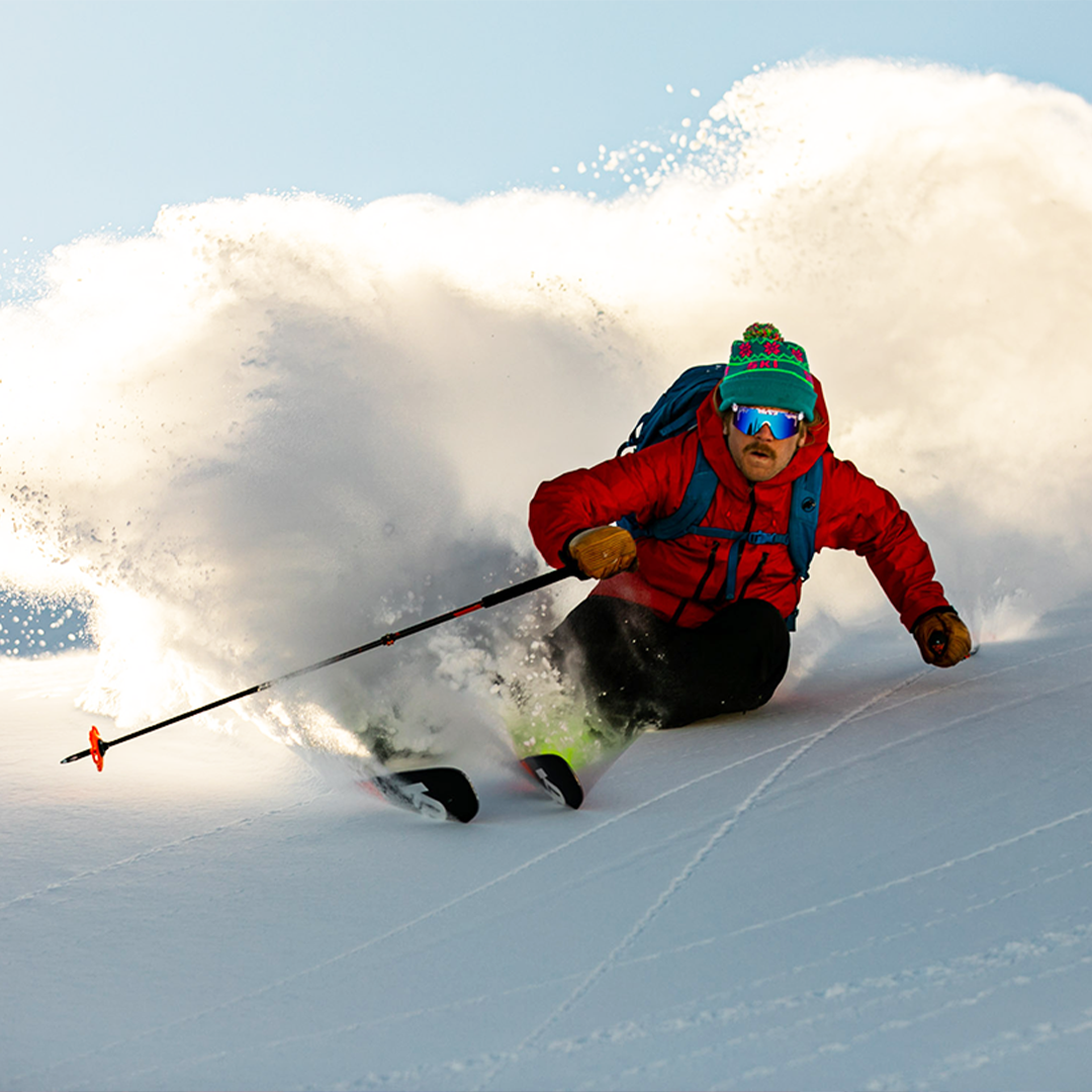 / Z87+ Blue | Man skiing wearing Pit Viper Sunglasses