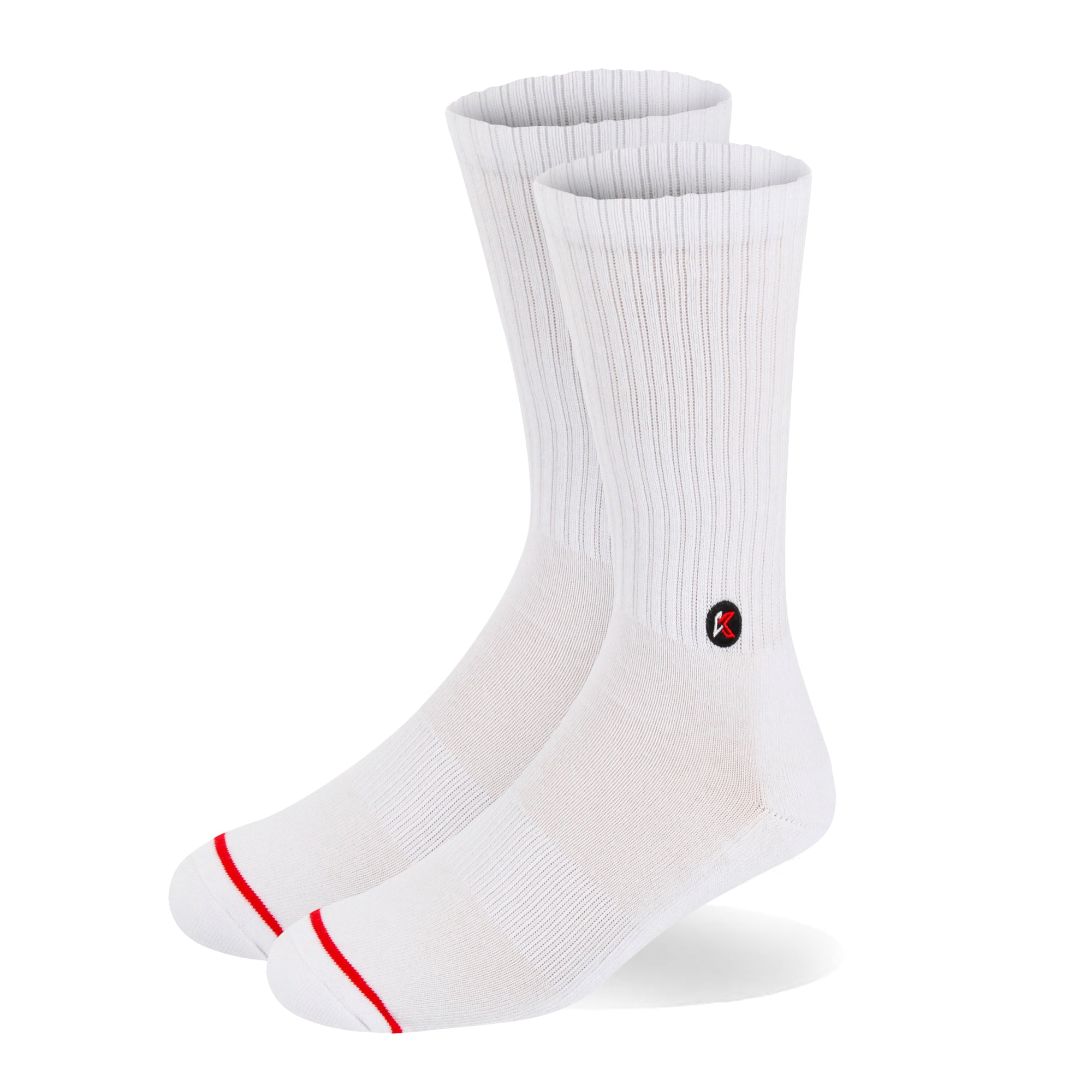 Solid White Crew Sock - Kecks