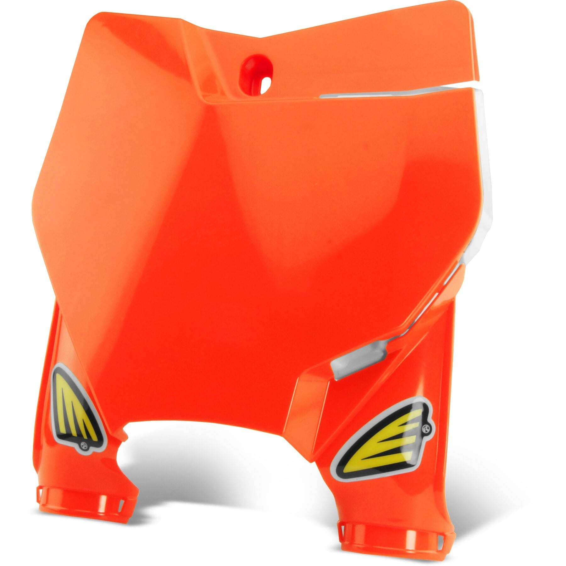 Stadium Front Plate for KTM 2016-2022 in vibrant orange color.