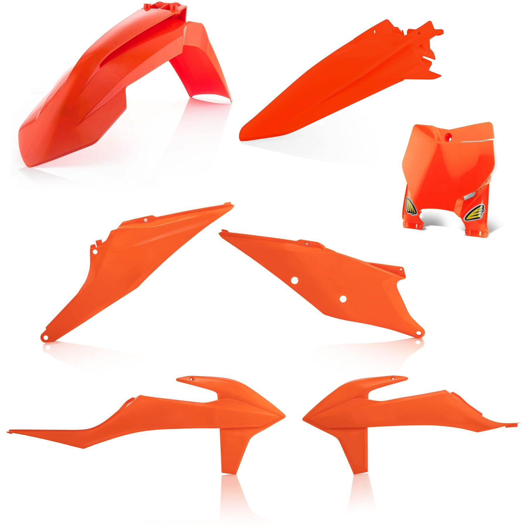 5 Piece Plastic kit for KTM SX/SXF 2019-2022 in vibrant orange color