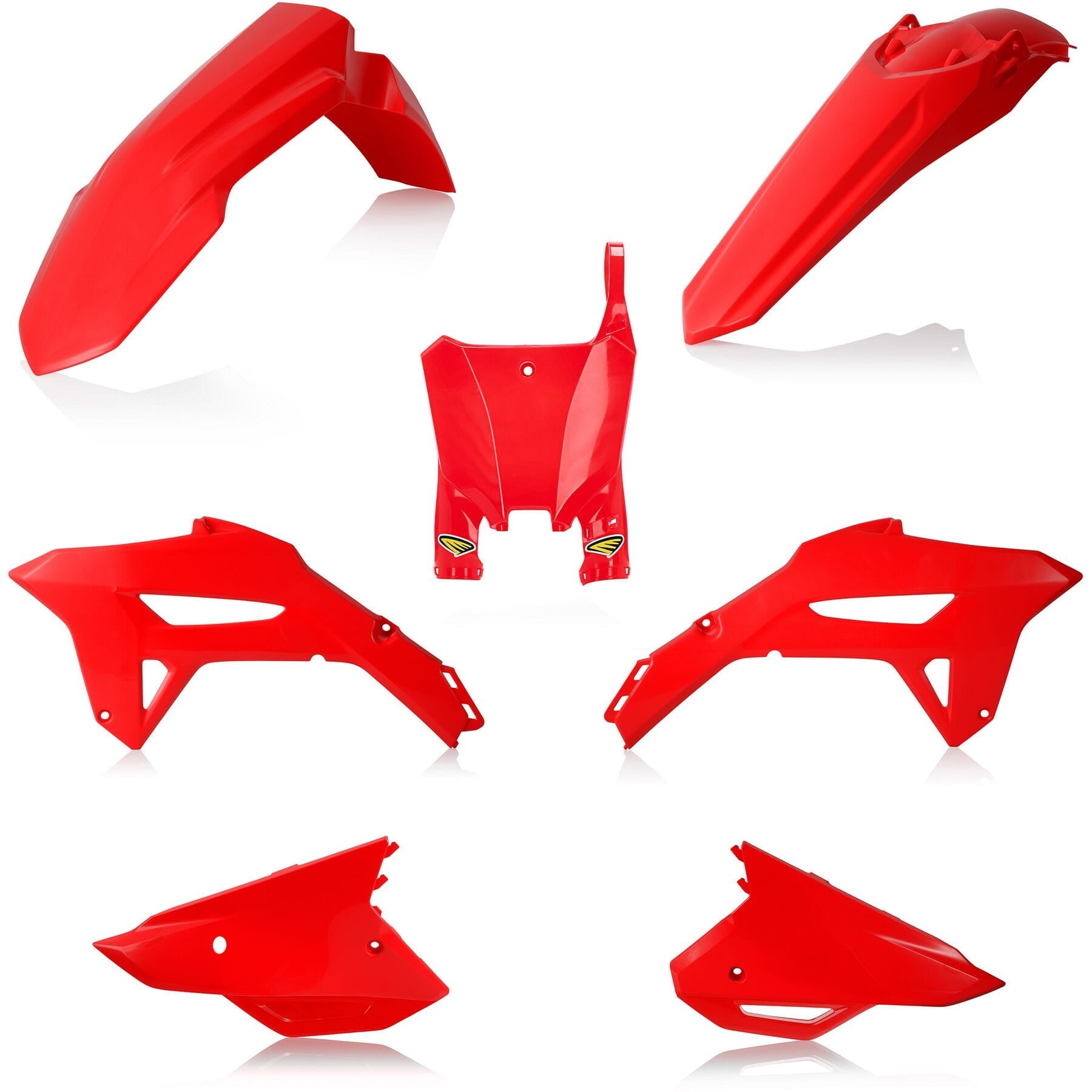 5 Piece Plastic kit for Honda 450 (2021-2023) and Honda 250 (2022-2023) in red color, featuring high-quality durable materials.