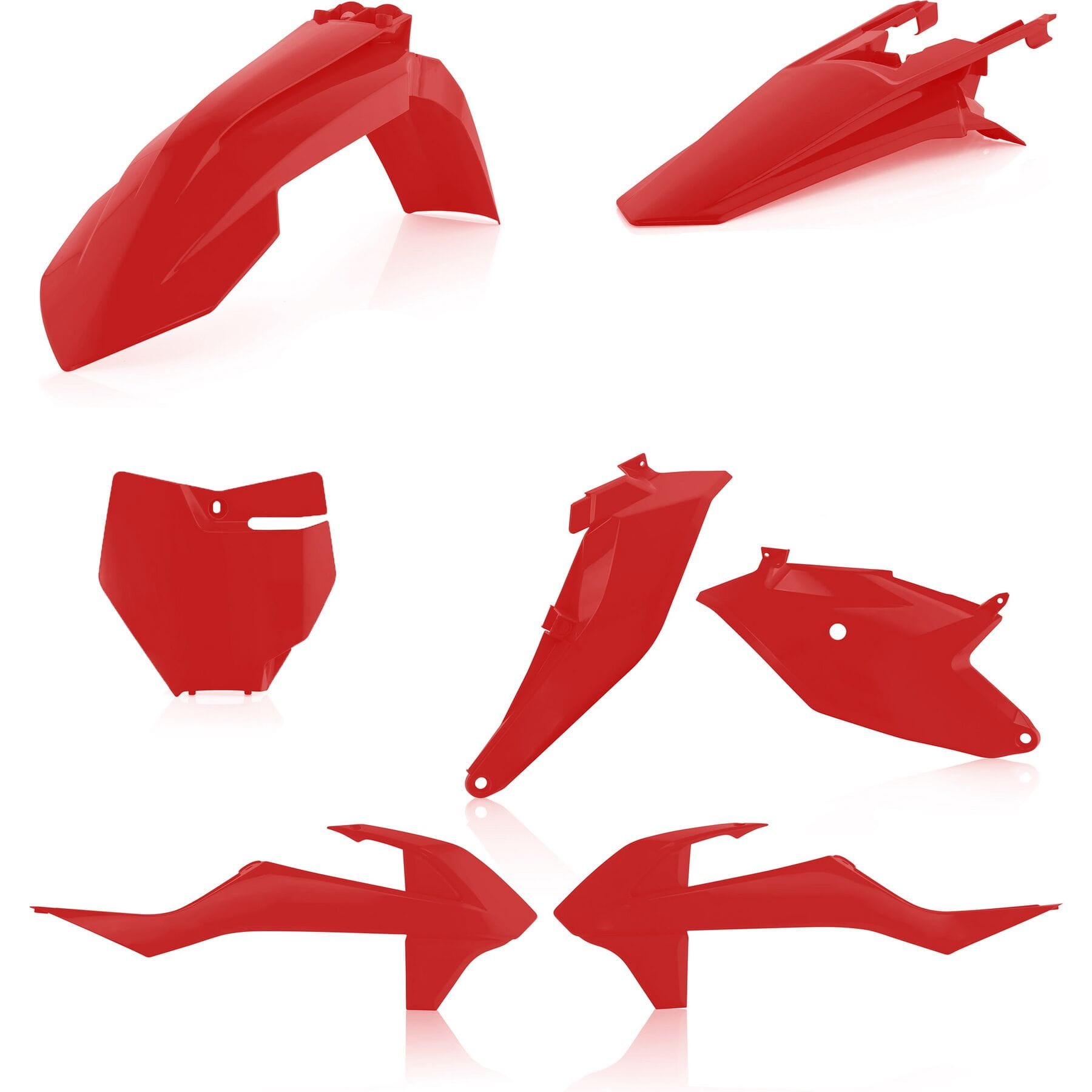 5 Piece Plastic kit for Gas Gas MC85 21-23 in vibrant red color