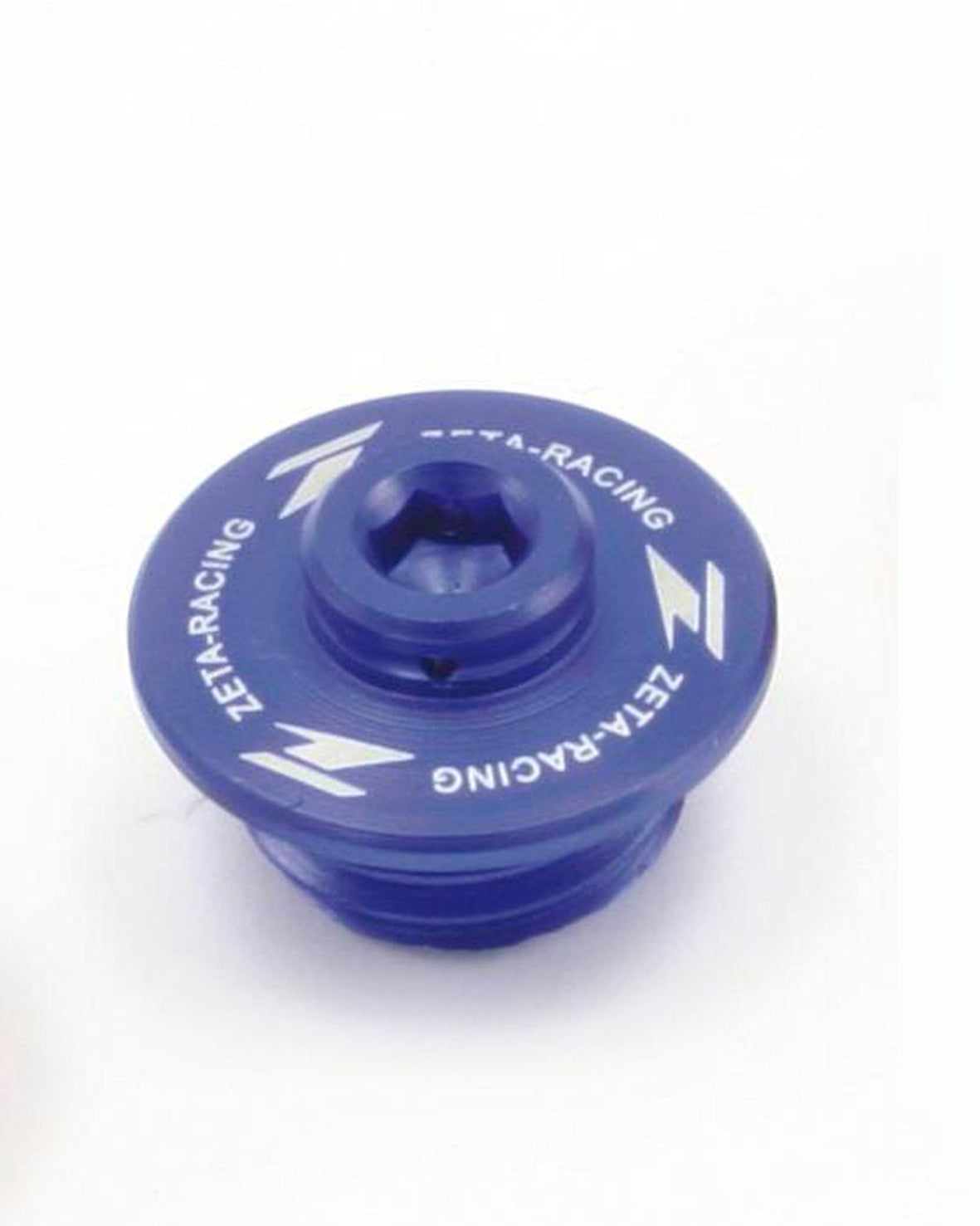 Oil Filler Plug Yamaha 01-22 in vibrant blue color, designed for Yamaha motorcycles, showcasing its durable construction and perfect fit.