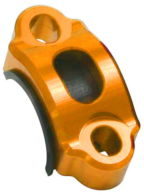 Rotating bar clamp with adjustable grip and swivel feature, designed for woodworking and other projects.