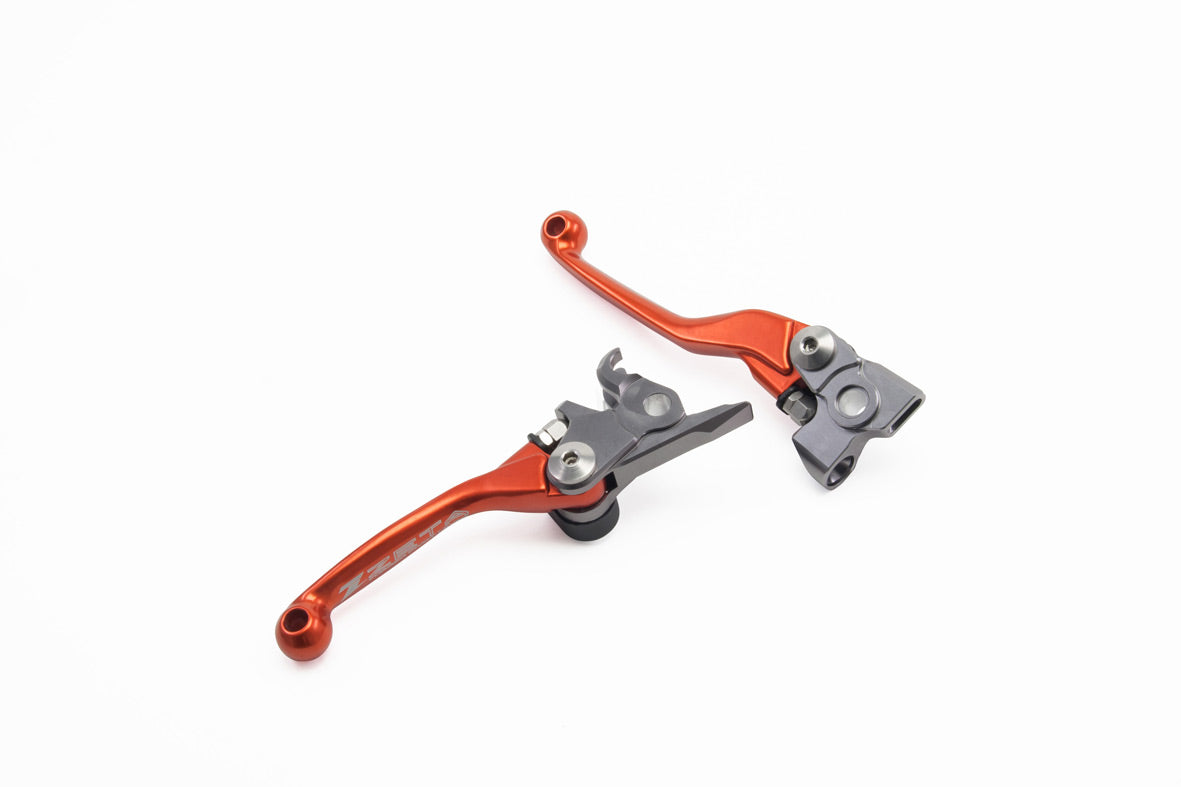 Pivot brake and clutch lever set for KTM SX 65 and 85 models from 2014 to 2022 and Freeride models from 2014 to 2017.