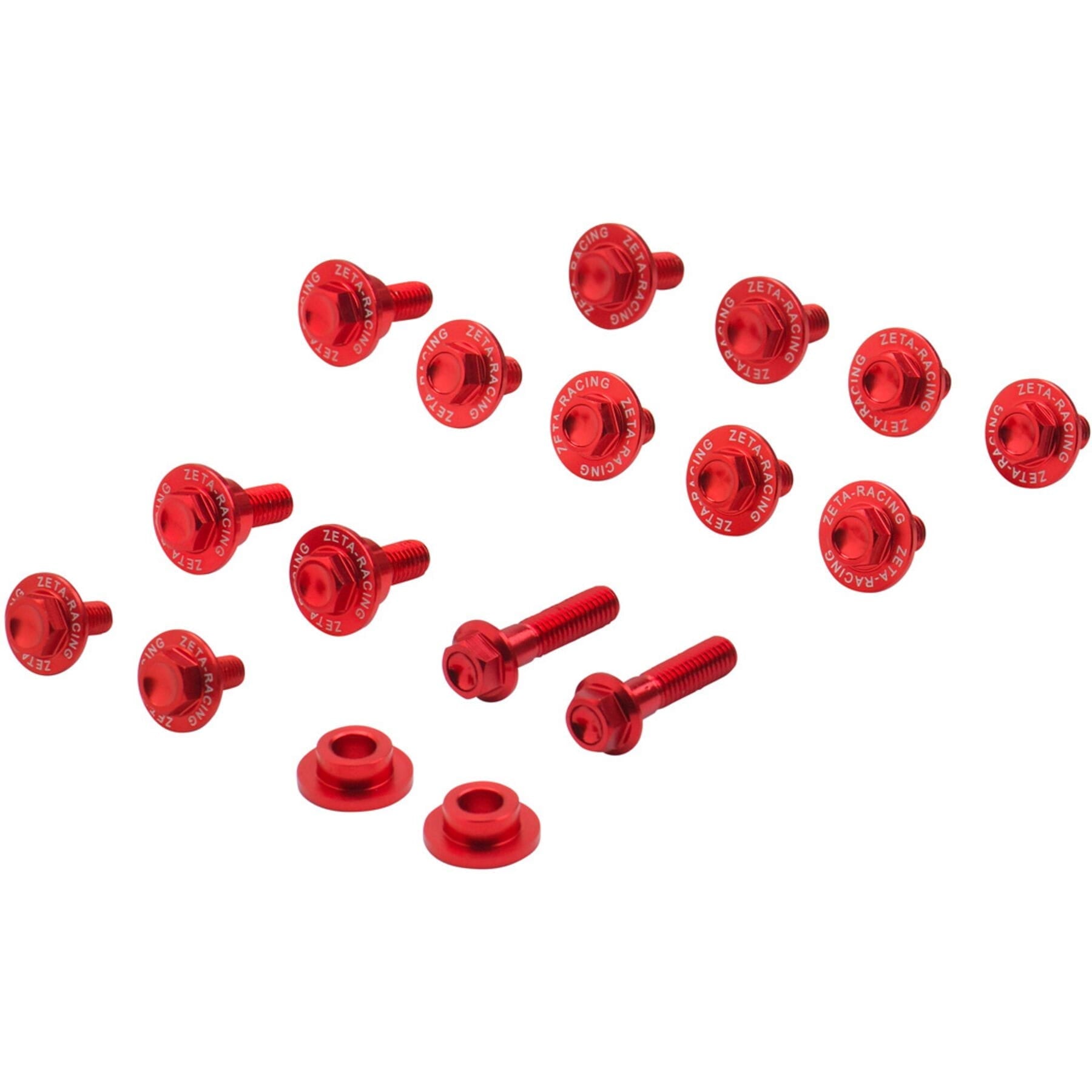 Aluminum Bolt Set for Plastics CRF450R'21- 15pcs Red