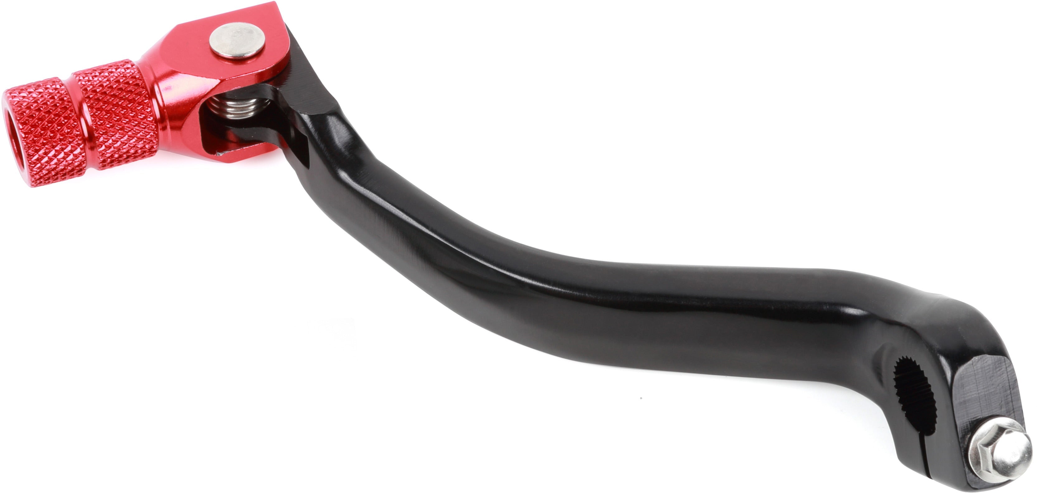 Forged shift lever in red for Honda CRF450R models 2007 to 2016, showcasing its durable construction and precision design.