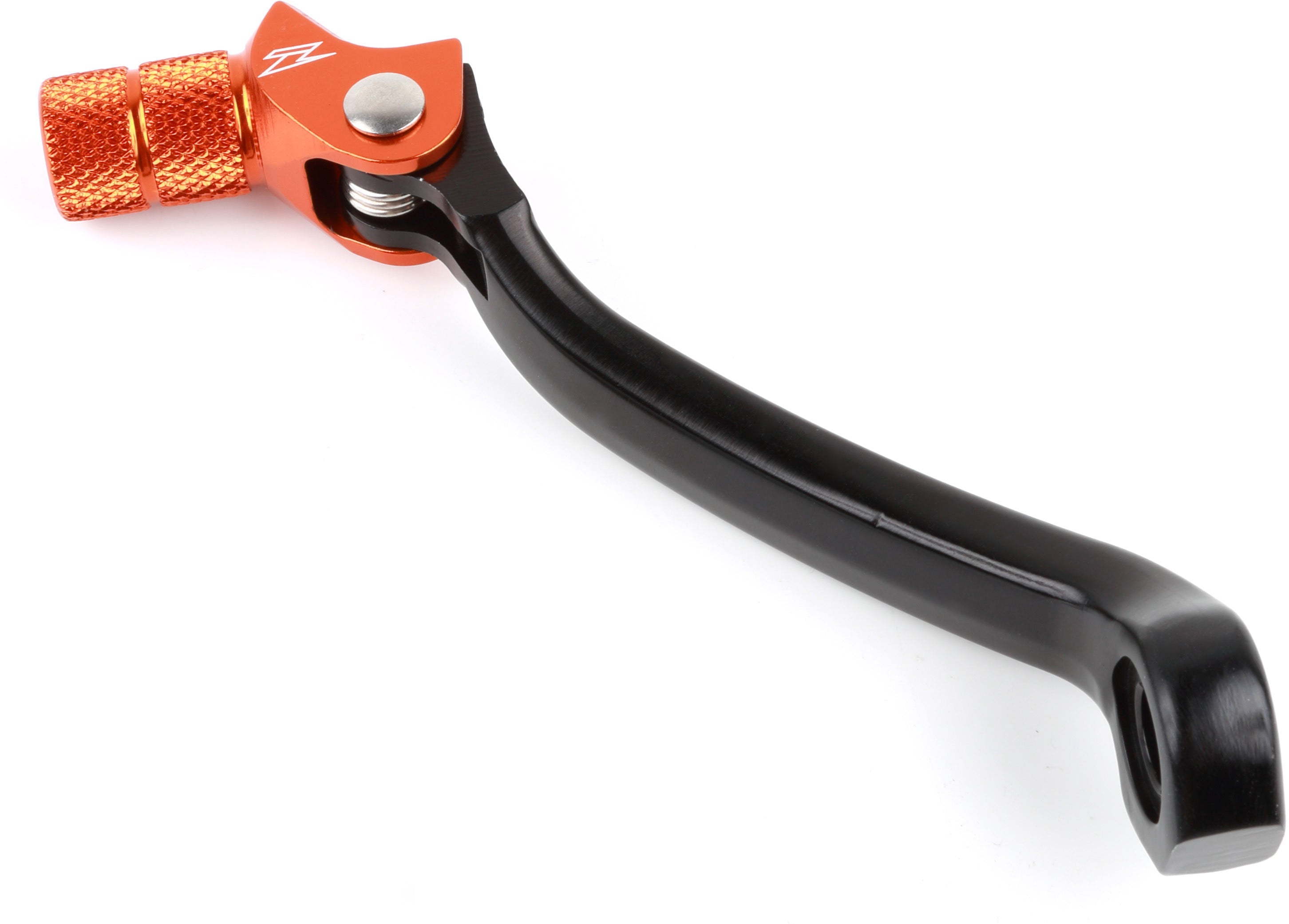 Forged shift lever for KTM 125/150SX models from 2017 to 2022 in vibrant orange color.