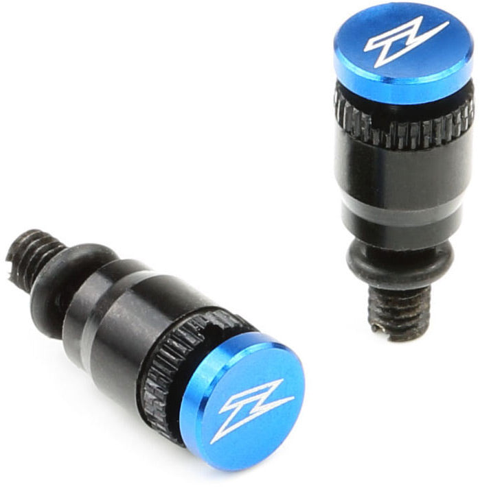 Fork Top Bleeder S-Type WP H.Blue 2pcs - image of two blue fork top bleeders designed for WP suspension systems.