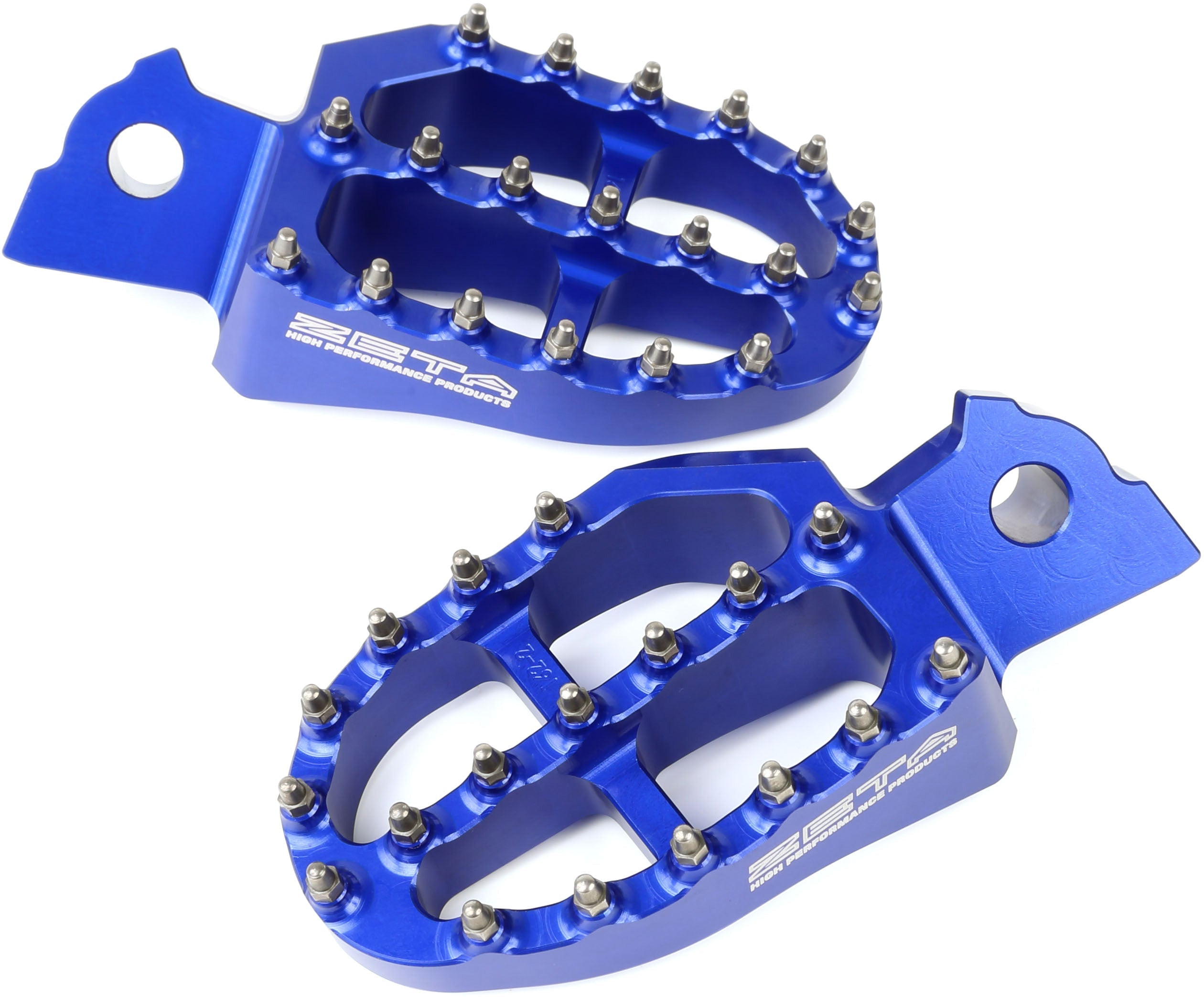 Aluminum blue footpegs for Yamaha WR250R/X models from 2007 to 2020.