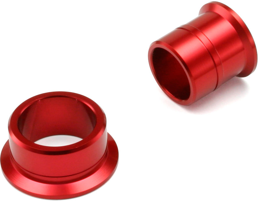 Wheel spacer front for KX85 models from 2001 to 2021 in vibrant red color.