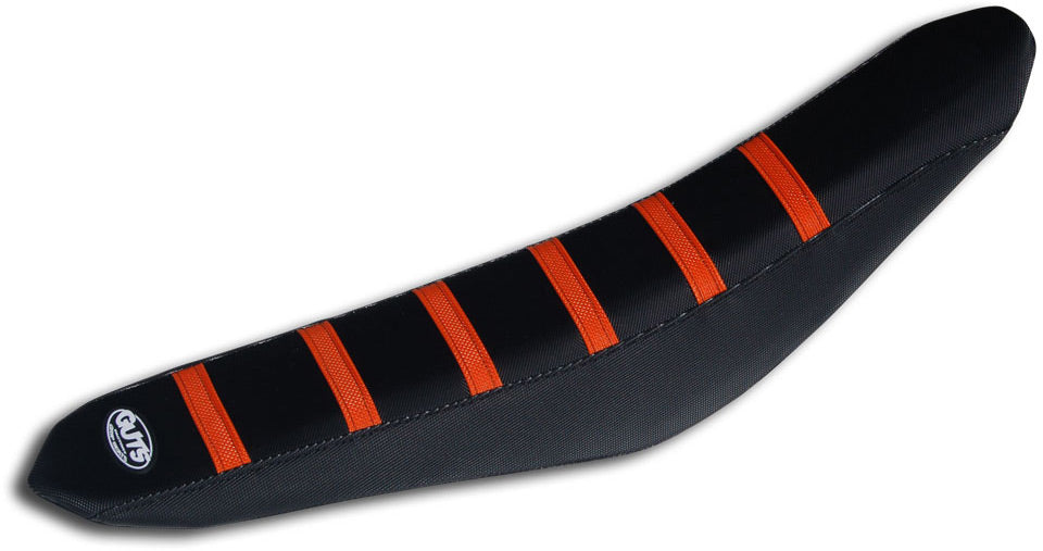 Ribbed Velcro Cover in Black with Red Ribs for Beta motorcycles from 2013 to 2019.