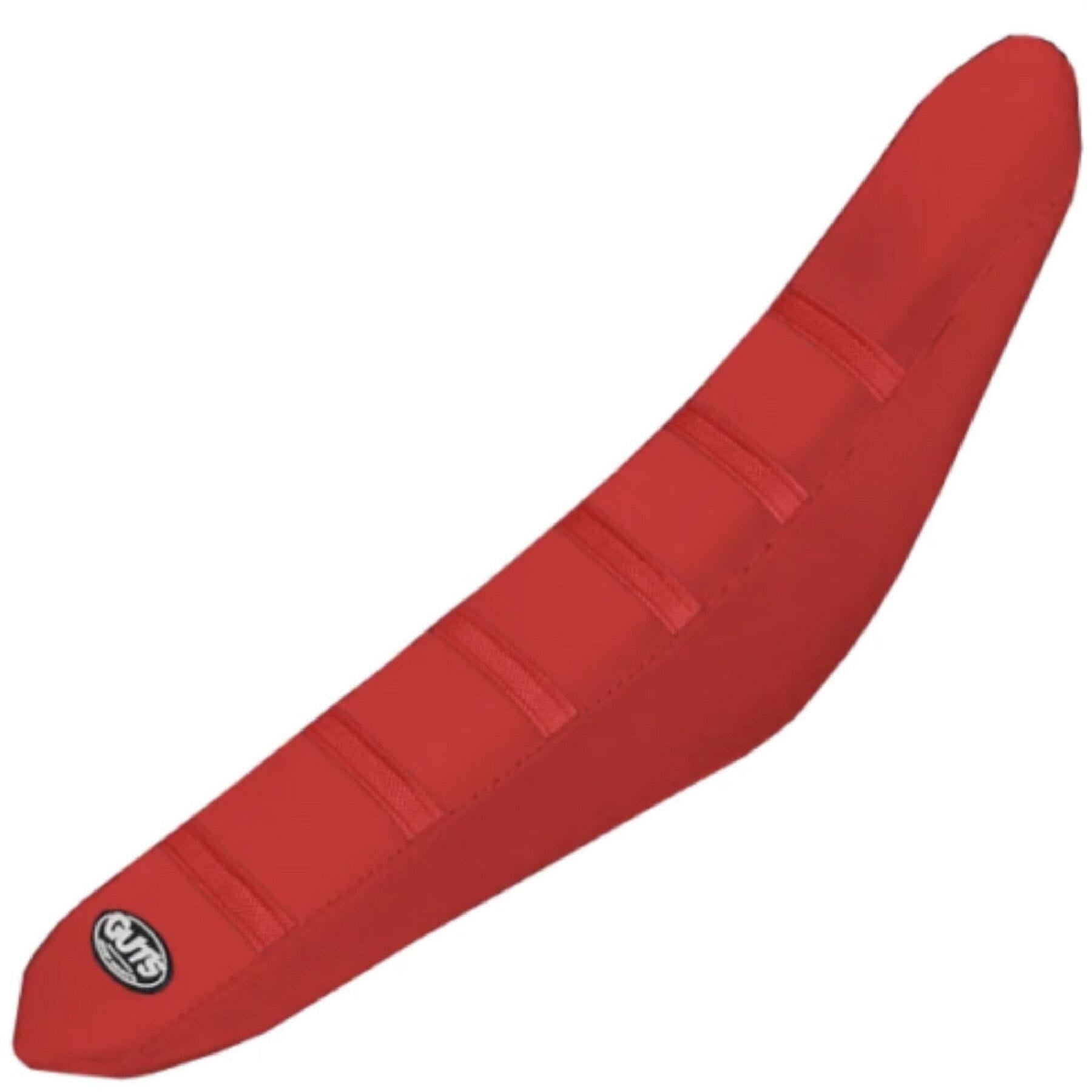 Ribbed Velcro Cover in Red for KTM SX85 18-24 and GAS GAS MC85 21-24 with textured red ribs.