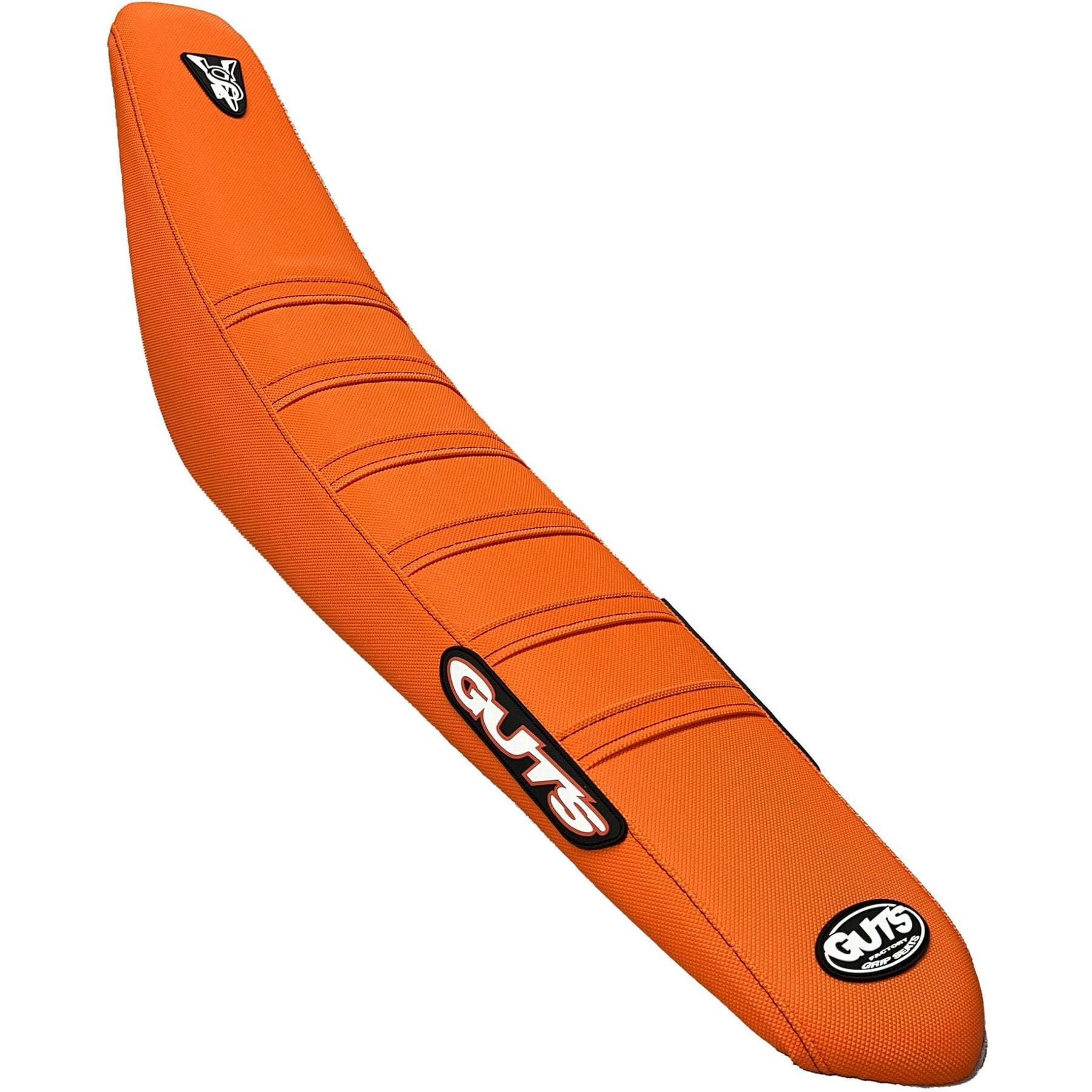 Ribbed Velcro Cover in orange for KTM SX SXF 2019-2022 and EXC 125-450 2020-2023, GG 2021-2023, showcasing its textured design and durable material.