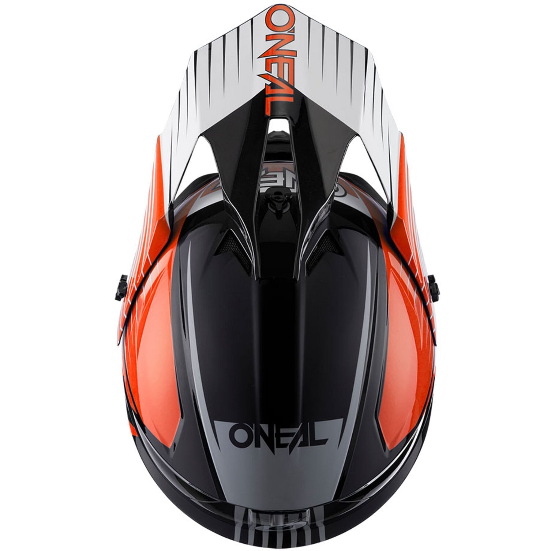 1SRS Helmet Stream in Black and Orange, size XL (61/62 CM), featuring a sleek design and high safety standards.