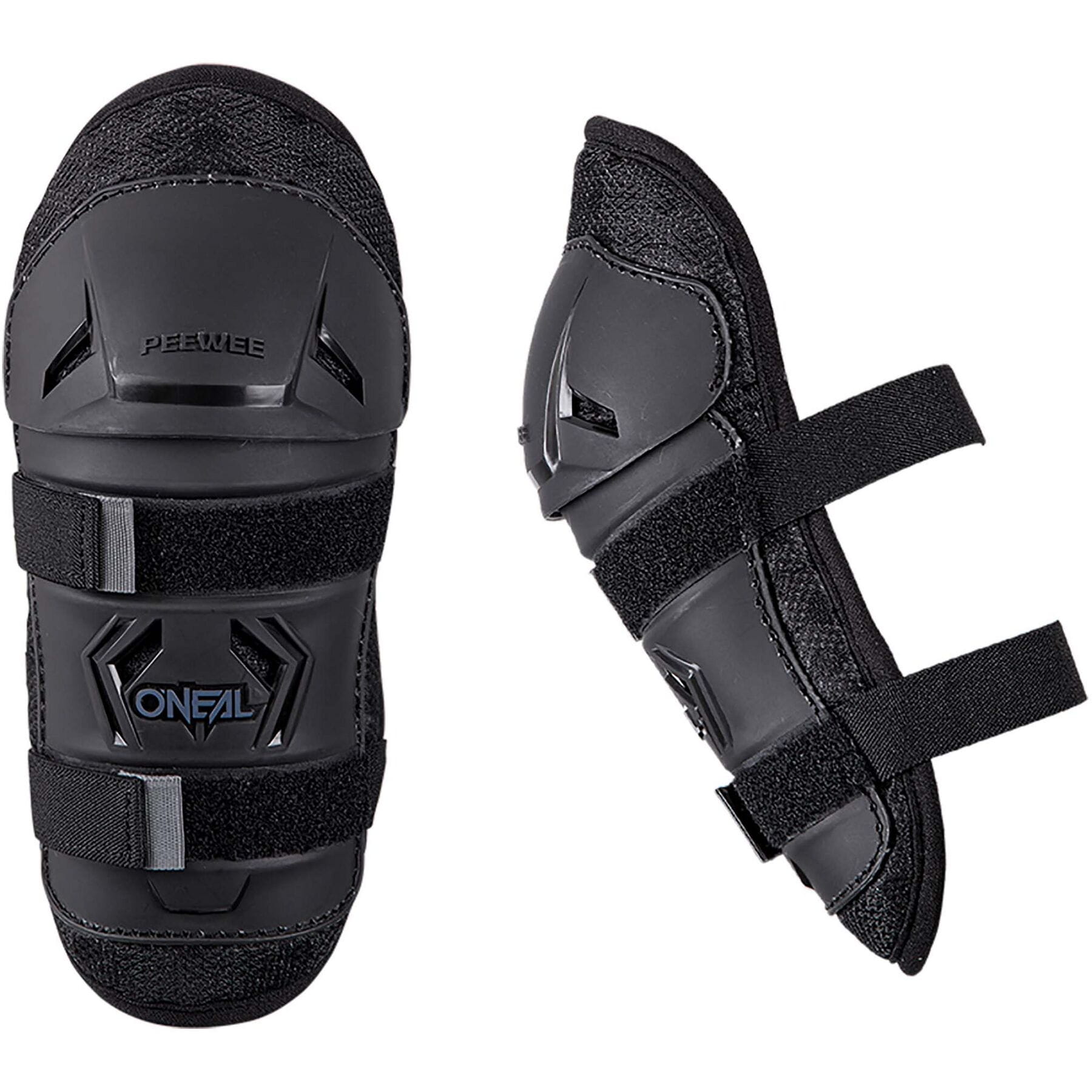 PEEWEE Knee Guard in black, featuring durable padding and adjustable straps for enhanced protection and comfort during sports activities.