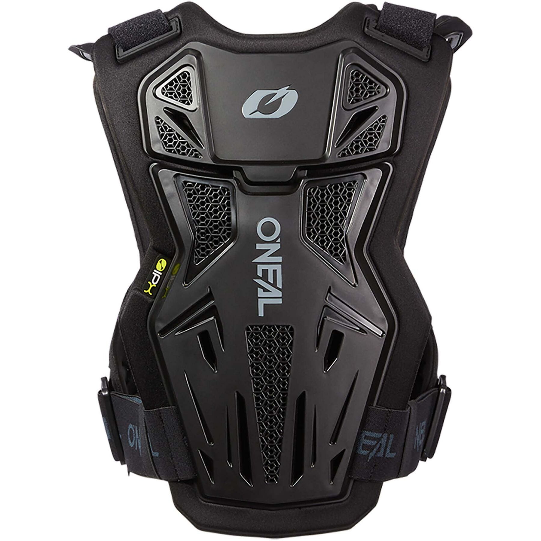 SPLIT Chest Protector LITE V.22 in black and blue, designed for optimal protection and comfort during sports activities.