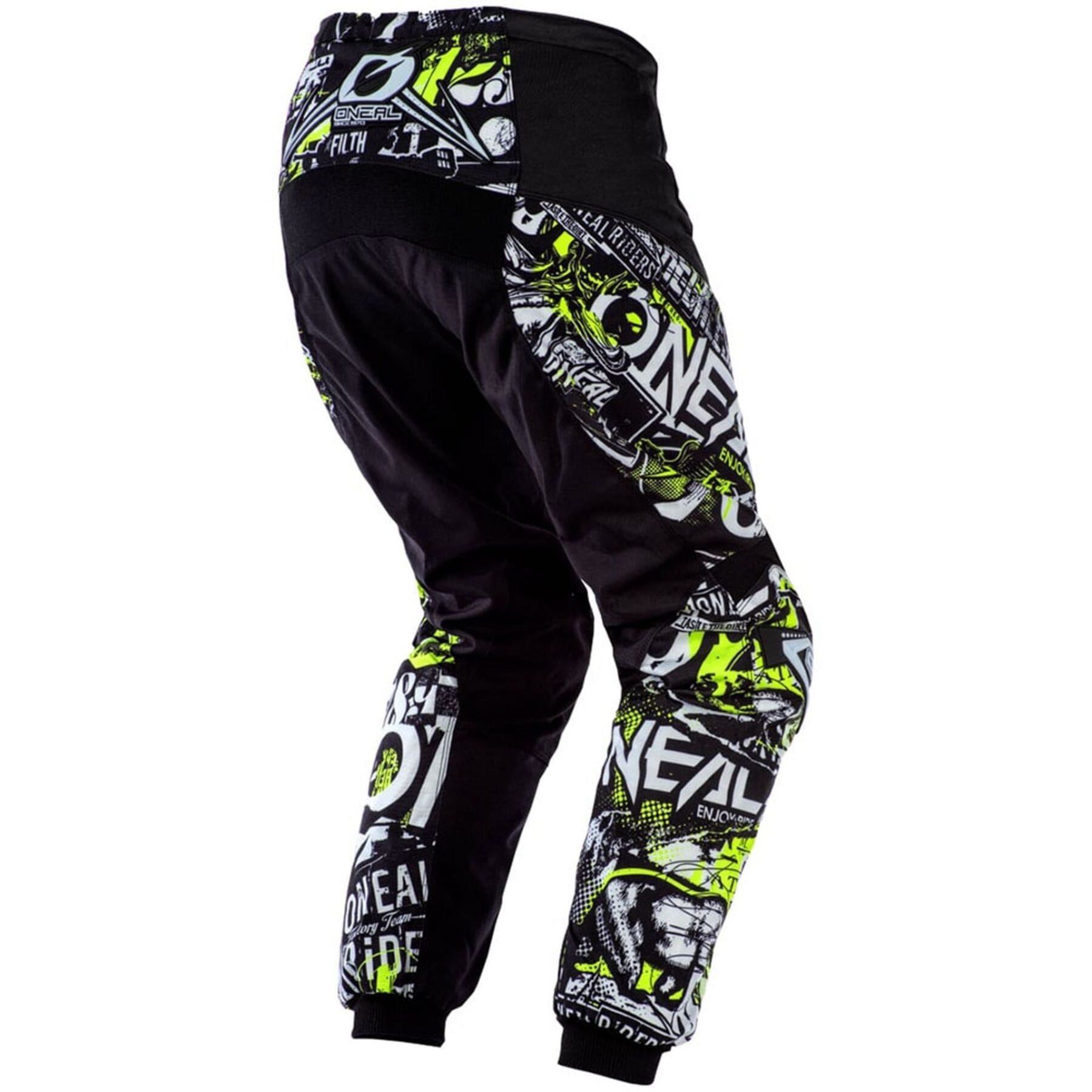 ELEMENT Youth Pants ATTACK in black with a stylish design, suitable for outdoor activities and casual wear.