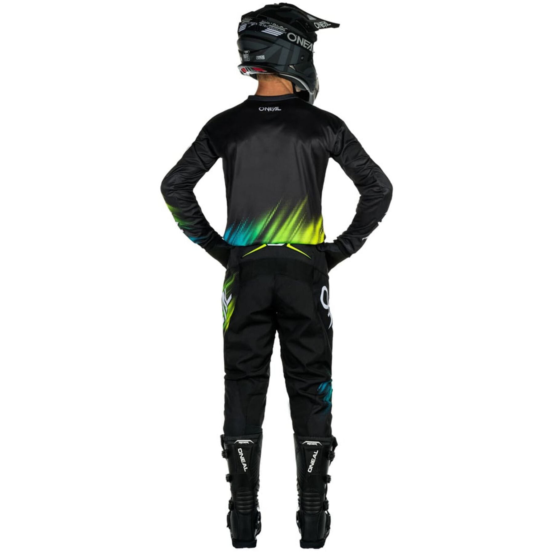 ELEMENT Jersey VOLTAGE V24 in Black and Green, featuring a modern design suited for active wear and outdoor sports.